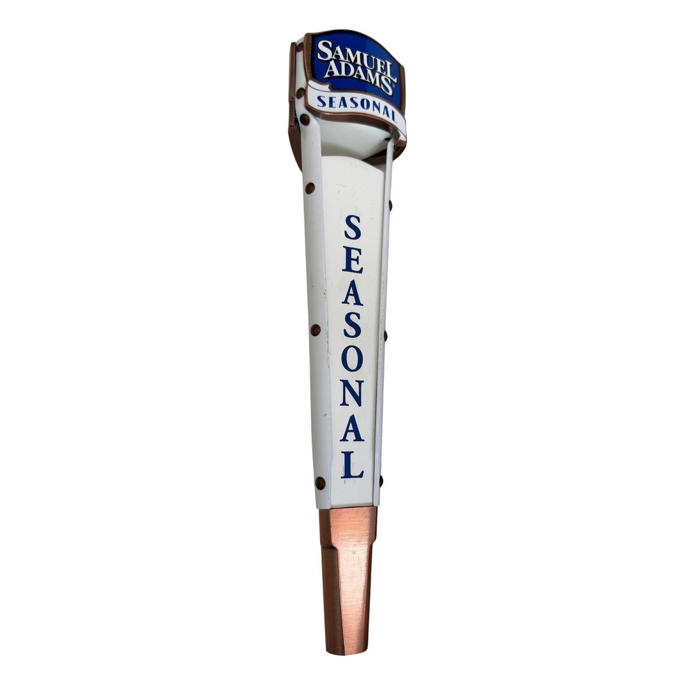 Samuel Adams Seasonal Beer Tap Handle White Copper 13.5 Inch Kegerator